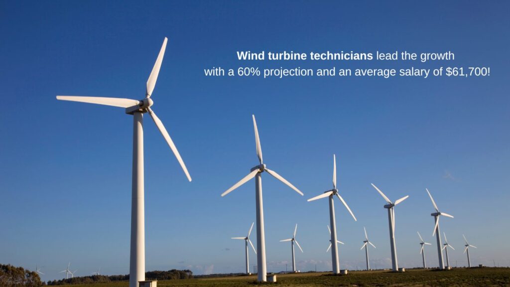 USA Visa Consultant - wind turbine technicians lead the growth